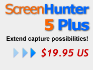 Fast and easy screen capture - ScreenHunter 5 Plus